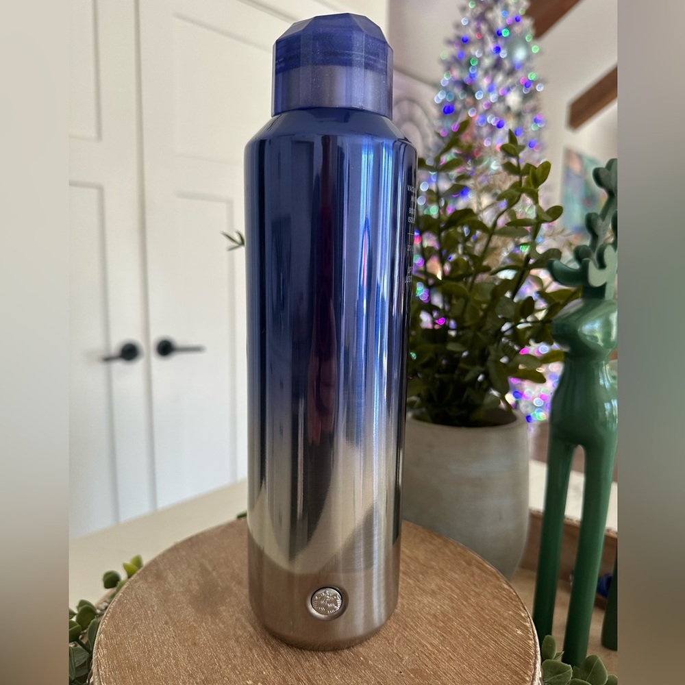 NEW 2023 Starbucks Gradient Winter Blue Ombre Holiday Water Bottle Retired 20oz